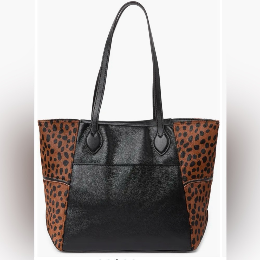 Aimee Kestenberg - Genuine Calf Hair Detail Chelsea Tote, Honey Cheetah Haircalf